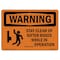Signmission OSHA WARNING Sign, Stay Clear Of Sifter Boxes While, 18in X 12in Decal, 12" W, 18" L, Landscape OS-WS-D-1218-L-12410 - alternate 1